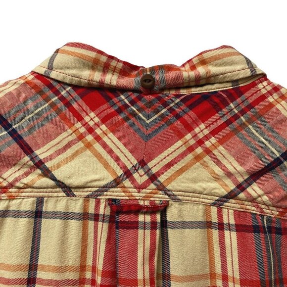 JACHS Mens Shirt Size Large 100% Cotton Red Plaid Long Sleeve Button up Utility - Picture 5 of 12